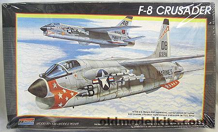 Monogram 1/48 F-8 (F8U) Crusader - US Marines VMF(AW)-235 or Navy VF-11 USS Roosevelt, 5826 plastic model kit